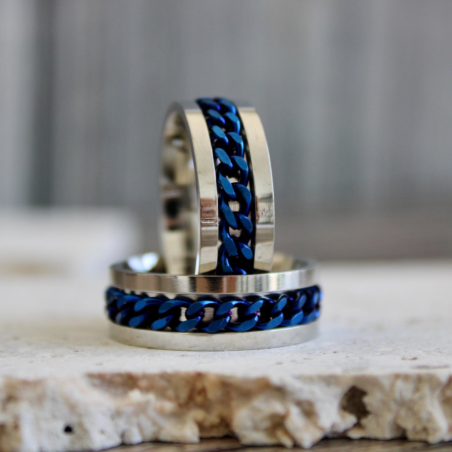 Tungsten Rings, Tungsten Band, Black Tungsten Ring, Spinner Ring, Silver Spinner Ring, Titanium Silver Spinner Ring, Anxiety Ring