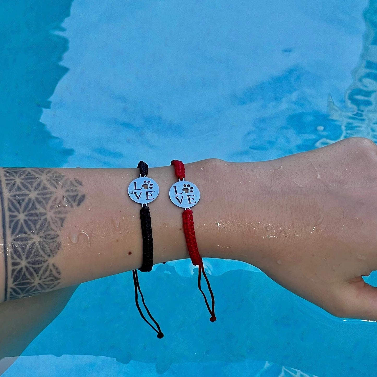 Beaded dog bracelet, Pet jewelry, Friendship Rope Bracelet, Surfer Bracelet Men & Women - Handmade Boho Summer Bracelet, Waterproof