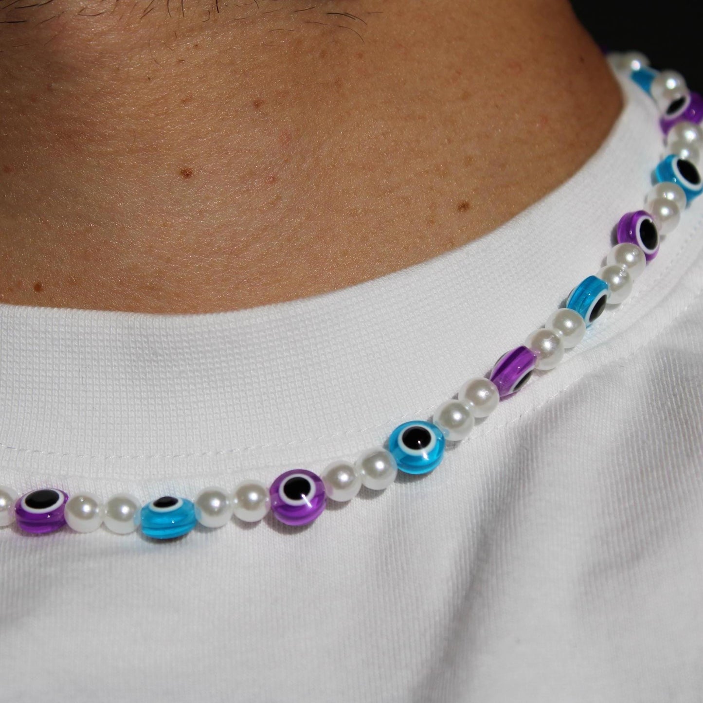 Evil Eye Necklace, Protection Red String Necklace, Necklace for Men, Evil eye Necklace for Men or Women, Gift For Him, Beaded Necklace