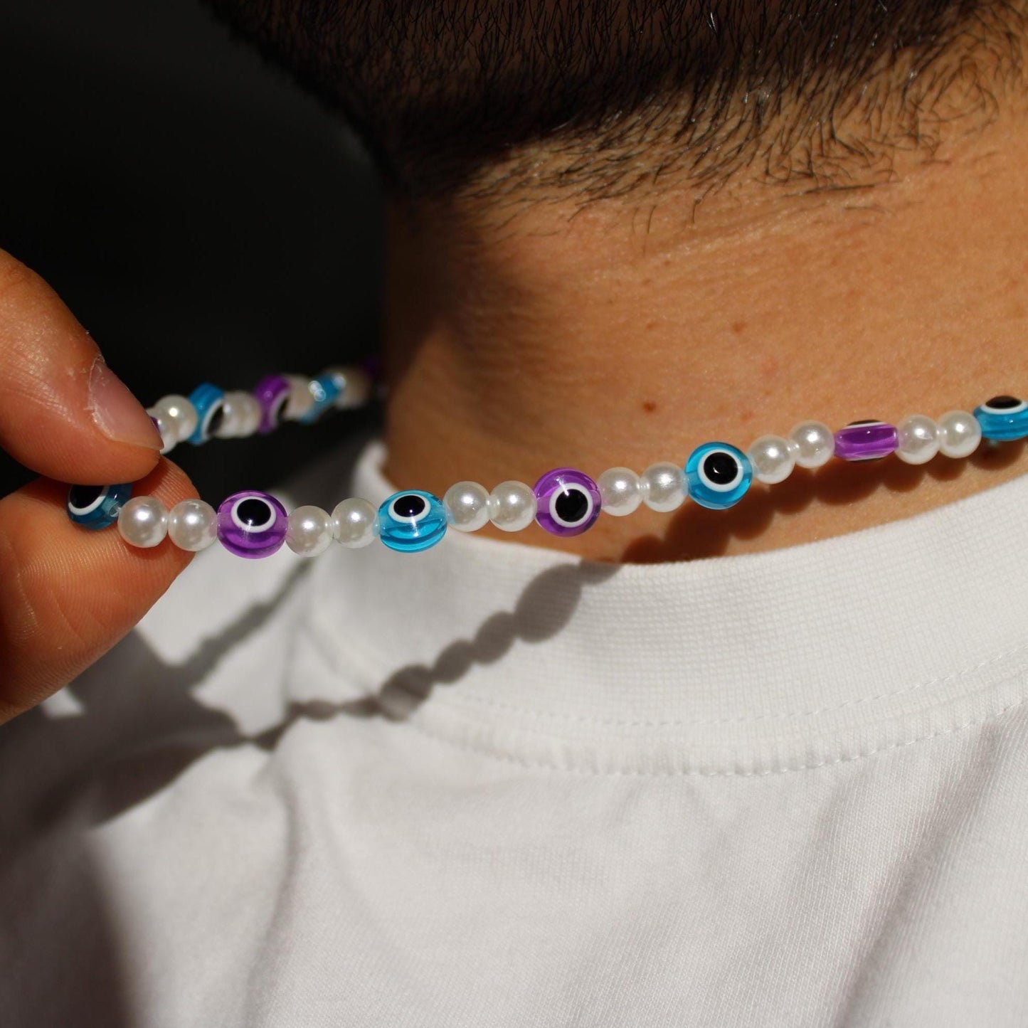 Evil Eye Necklace, Protection Red String Necklace, Necklace for Men, Evil eye Necklace for Men or Women, Gift For Him, Beaded Necklace