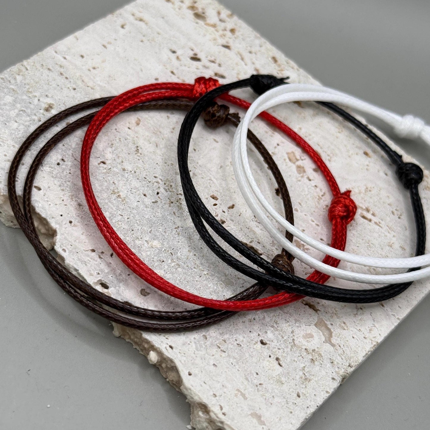 Couples String Bracelet Set • Long Distance Relationship Gift • Matching Cord Bracelets, Friendship Rope Bracelets