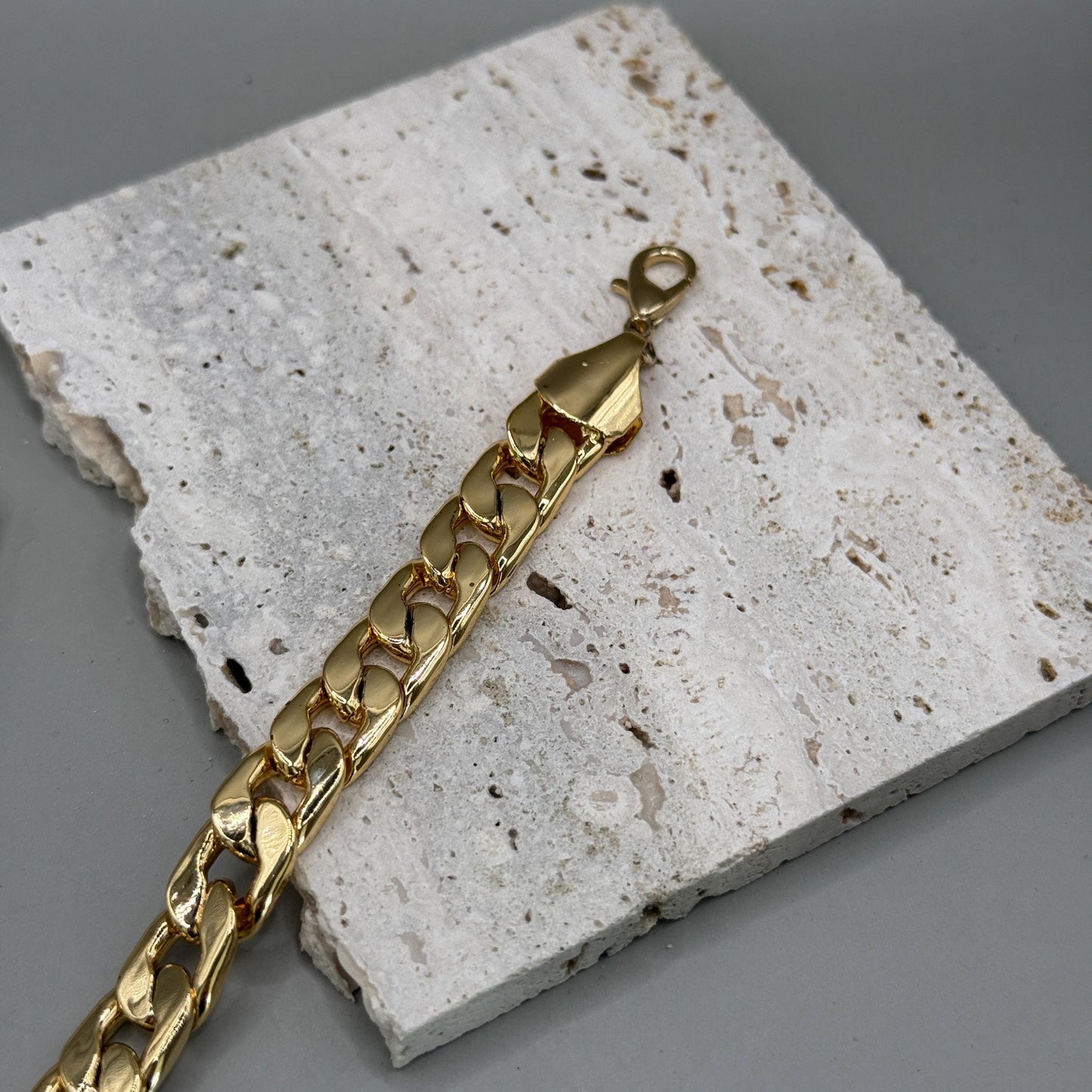 Cubin Link Bracelet, Stainless steel Bracelet, Cuban chain Bracelet, Gift for Her, Thick Bracelet, Gold Plated Bracelet