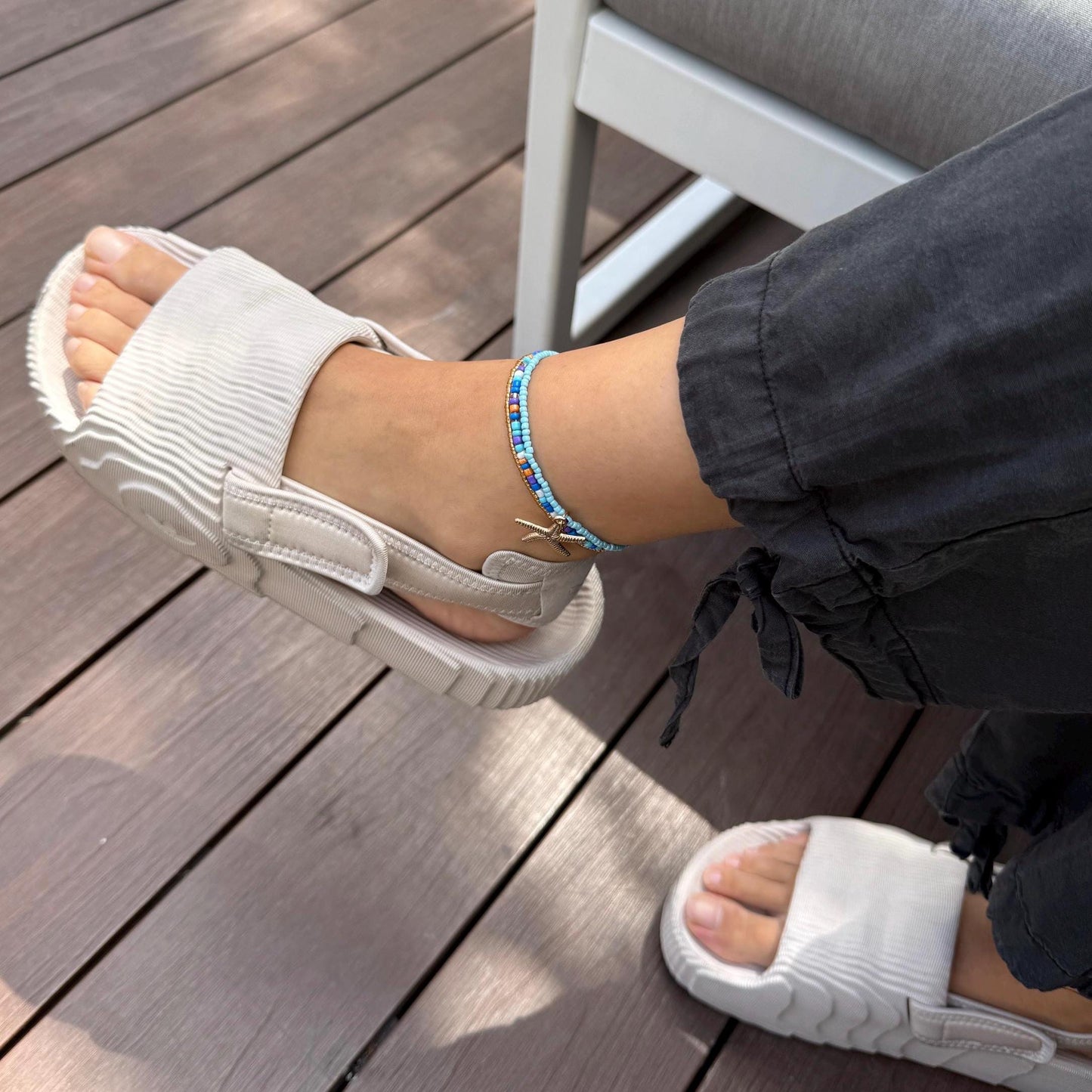 Anklet, Anklets for Women, Set 3Pcs Anklet Womens Boho Ethno Ankle Bracelet, Beaded Anklets Beach Anklet, Surfer Anklet, Gift For Her,