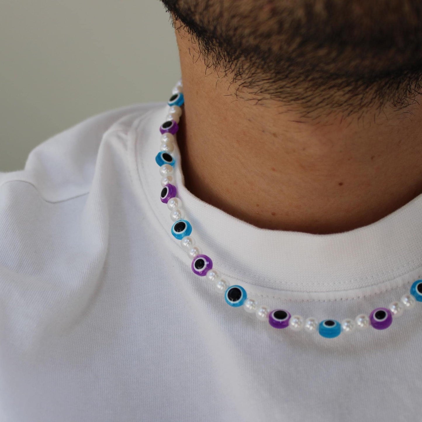 Evil Eye Necklace, Protection Red String Necklace, Necklace for Men, Evil eye Necklace for Men or Women, Gift For Him, Beaded Necklace