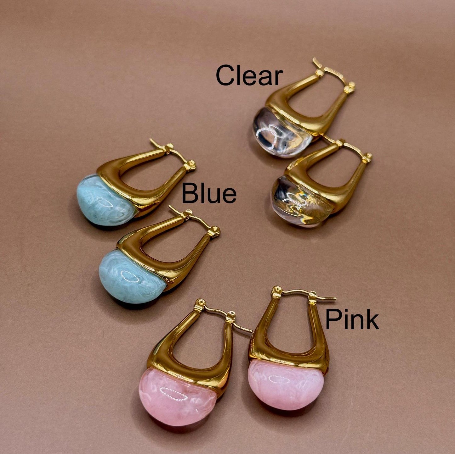 Stone Earrings, Blue Stone Earrings, Jasper Earrings, Stone Earrings, Boho earrings, Stone earrings, Gift for her